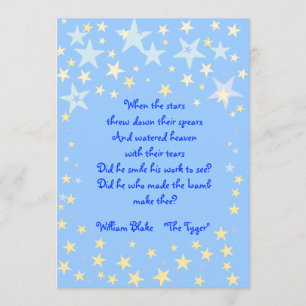 Blue Stars Baby Shower Invitation