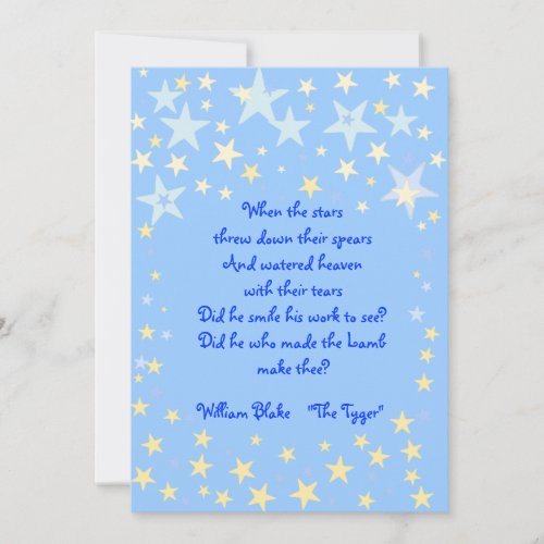 Blue Stars Baby Shower Invitation