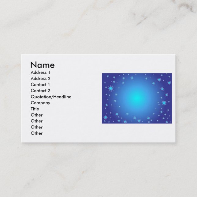 Blue Stars Business Card (Front)