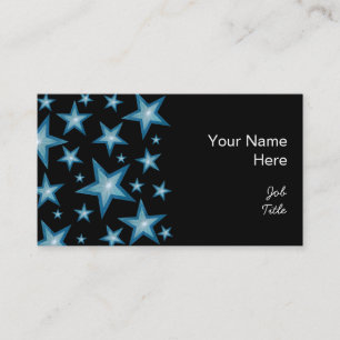 Blue Stars business card side black