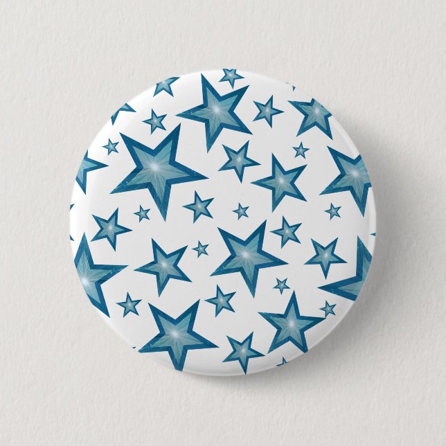 Blue Stars button white (Front)