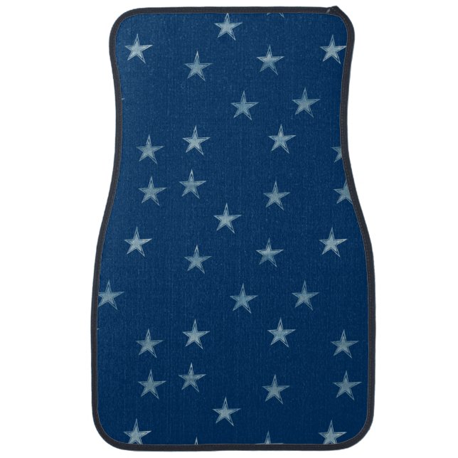 Blue Stars Car Floor Mat (Front)