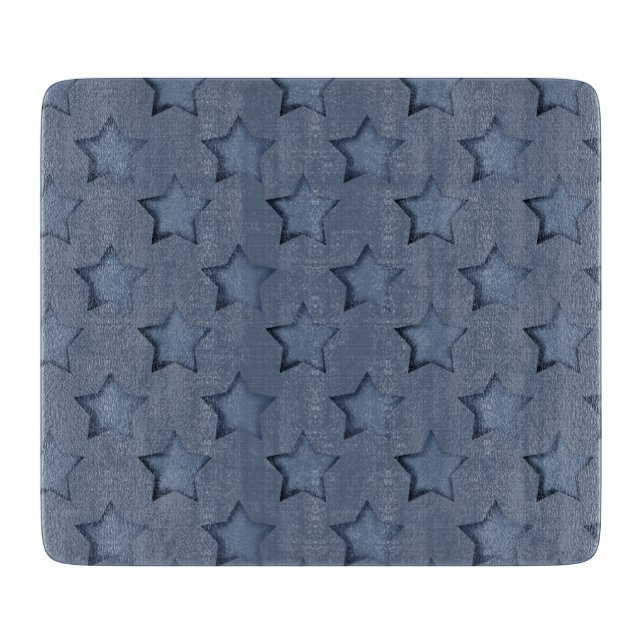 Blue stars cutting board (Front)