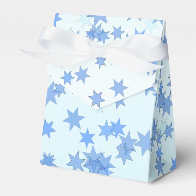 Blue Stars Design Favor Boxes (Front Side)