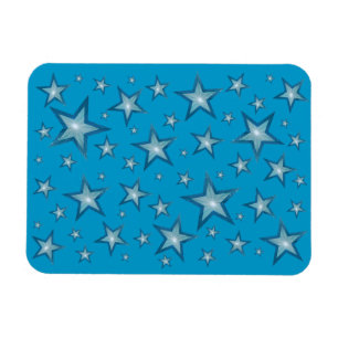 Blue Stars flexible magnet blue