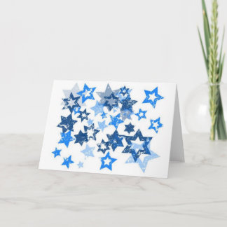 Blue Stars Holiday Card