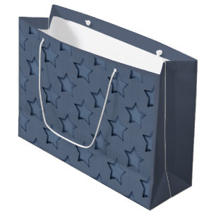 Blue stars large gift bag
