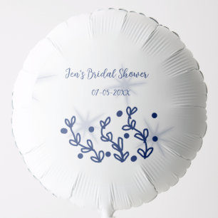 Blue stars leaves royal luxury bridal shower balloon