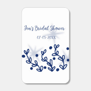 Blue stars leaves royal luxury bridal shower matchboxes