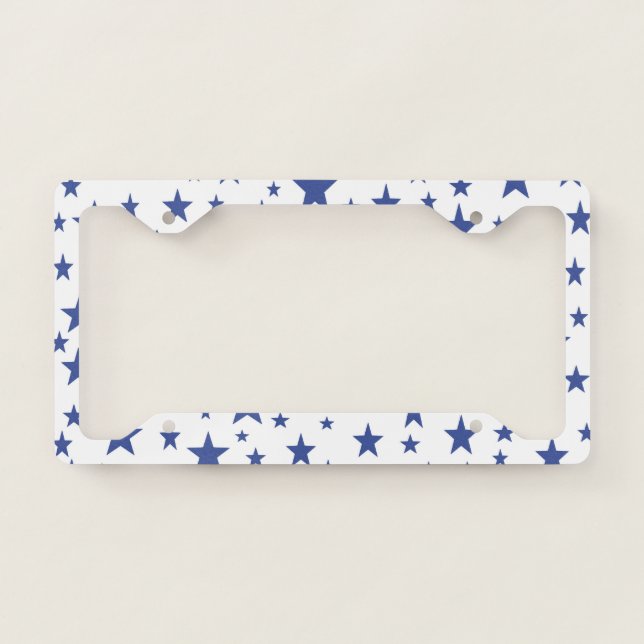 Blue Stars License Plate Frame (Front)
