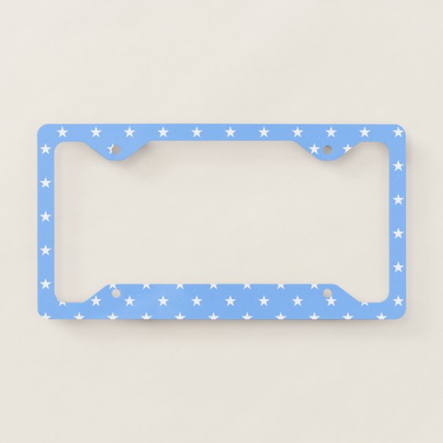 Blue Stars License Plate Frame (Front)