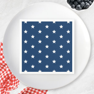 Blue Stars Patriotic 4th of July Summer Party Napkins