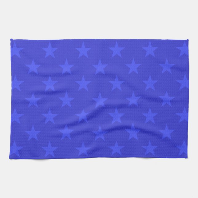 Blue stars pattern towel (Horizontal)