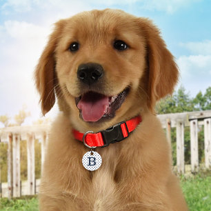 Blue Stars Personalized ID Dog Tag