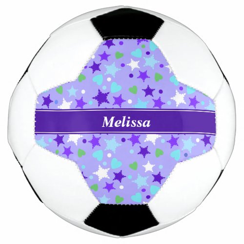 Blue Stars Personalized Soccer Ball