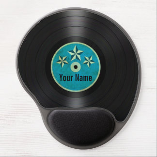 Blue Stars Personalized Vinyl Record Album Gel Mouse Pad