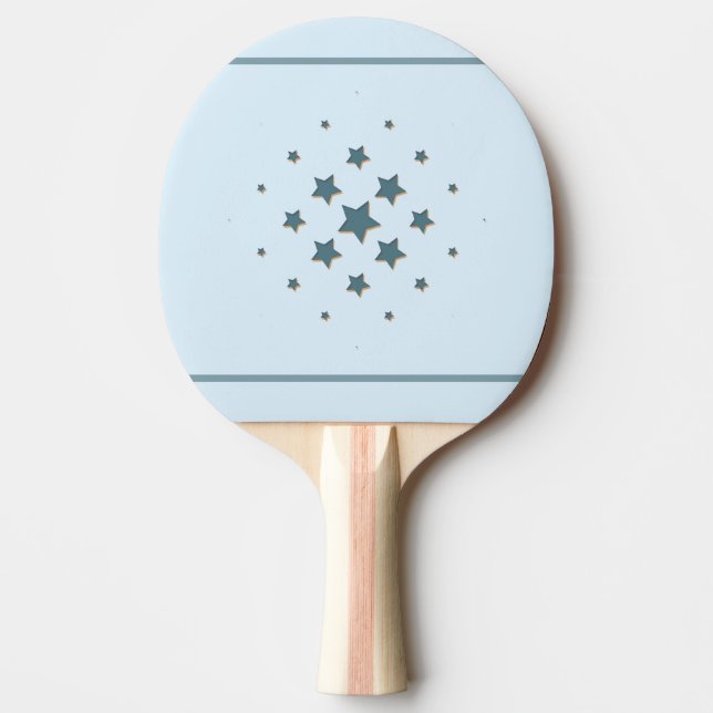 Blue Stars Ping Pong Paddle (Front)