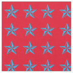 Blue Stars Rodeo Western Fabric