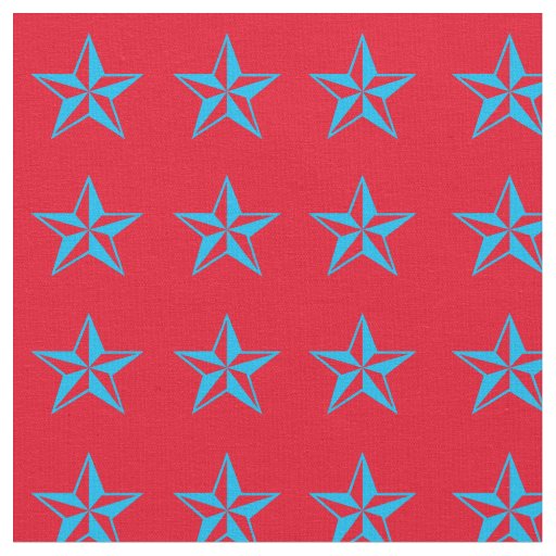 Blue Stars Rodeo Western Fabric
