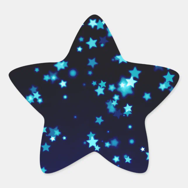 Blue Star Sticker Background Less Blue Stars Star Sticker | Zazzle