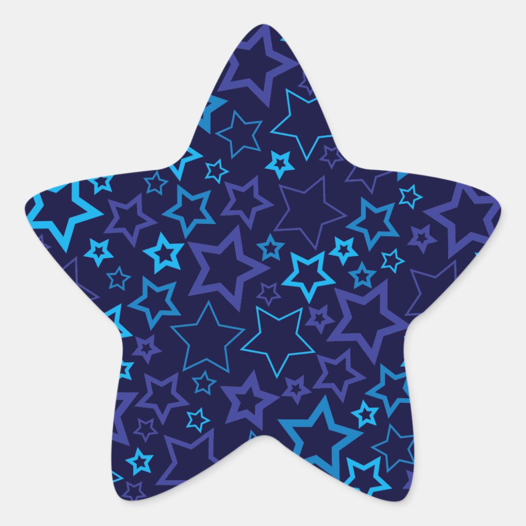 Blue Stars Star Sticker | Zazzle