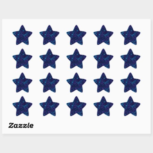 Blue Stars Star Sticker | Zazzle