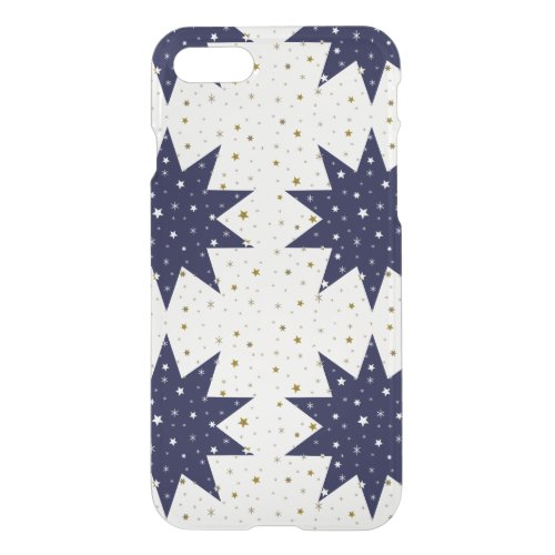 Blue stars  white stars  sparkly gold stars iPhone SE87 case