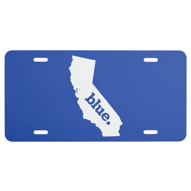 BLUE STATE CALIFORNIA LICENSE PLATE (Front)