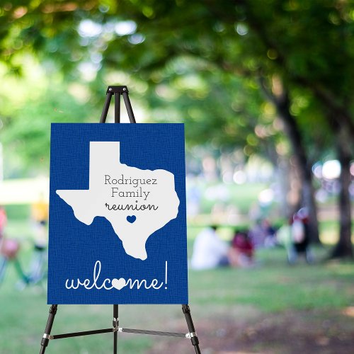 Blue State of Texas Family Reunion Foam Board