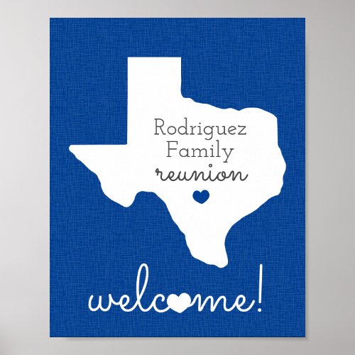 Blue State of Texas Family Reunion Poster