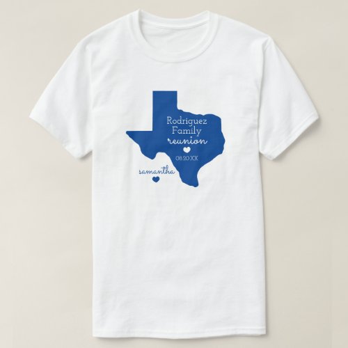 Blue State of Texas Family Reunion T_Shirt