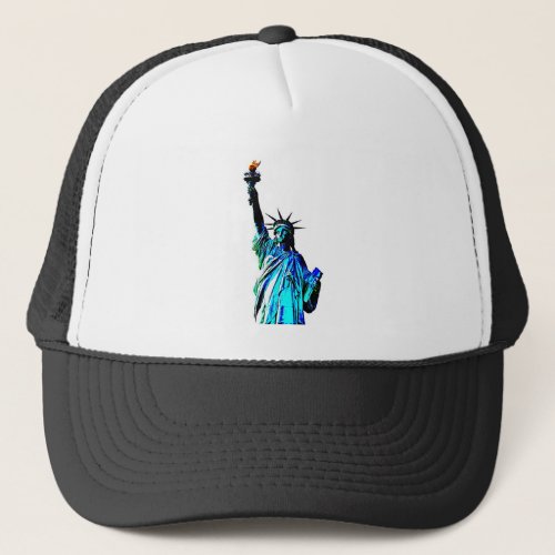 Blue Statue of Lady Liberty Trucker Hat
