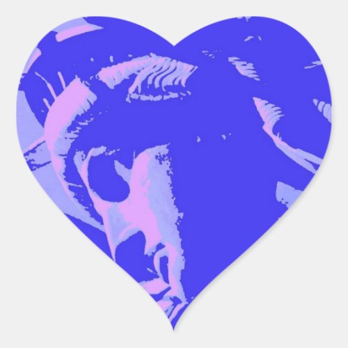 Blue Statue of Liberty Heart Sticker