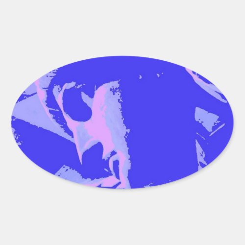 Blue Statue of Liberty Oval Sticker