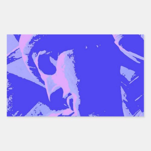 Blue Statue of Liberty Rectangular Sticker