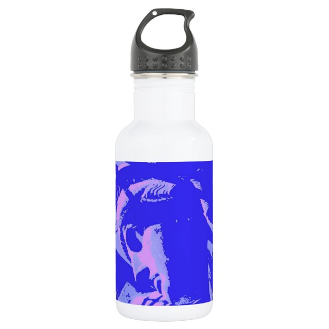 Blue Statue of Liberty Stainless Steel Water Bottle (Front)