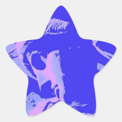 Blue Statue of Liberty Star Sticker