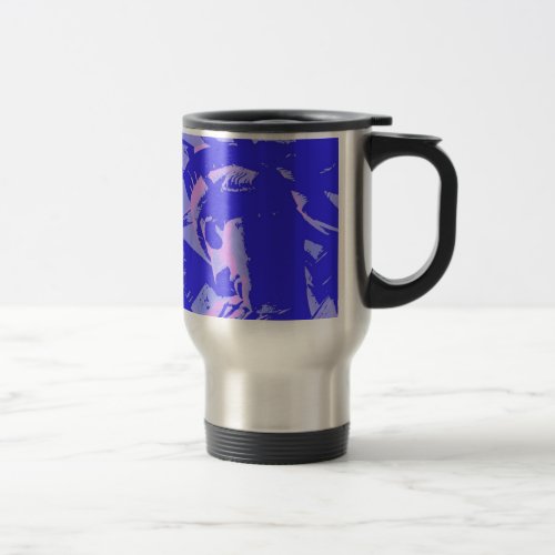 Blue Statue of Liberty Travel Mug