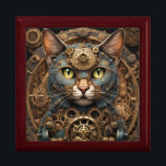 blue steampunk cat AI art gift box<br><div class="desc">blue steampunk cat AI art gift box</div>