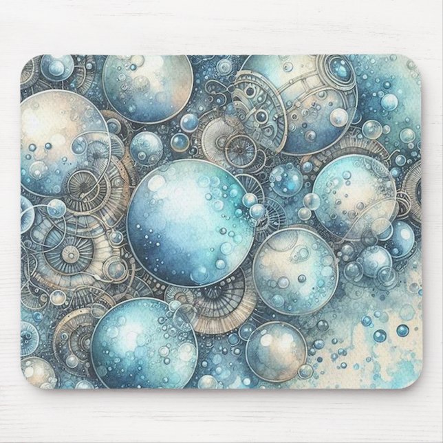 Blue Steampunk Mousepad (Front)