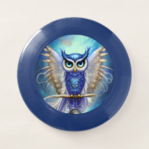 Blue Steampunk Owl Wham-O Frisbee