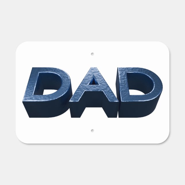 Blue Steel Dad Metal Sign (Front)