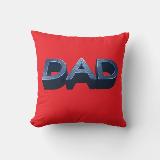 Blue Steel Dad Throw Pillow (Front)