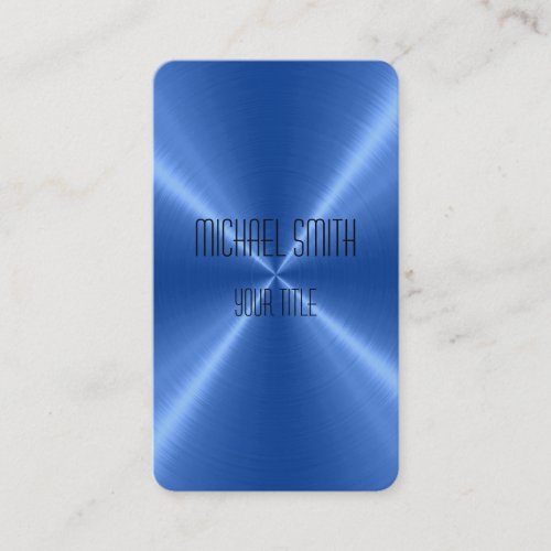 Blue Steel Metal Business Card
