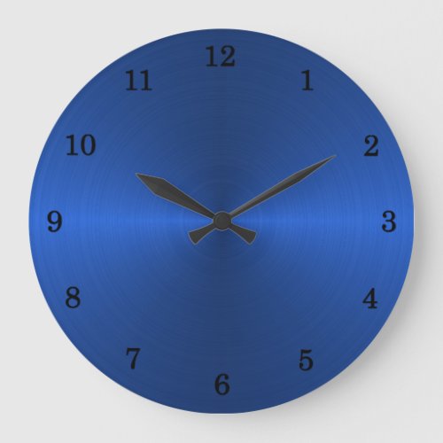 Blue Stell Wall Clock