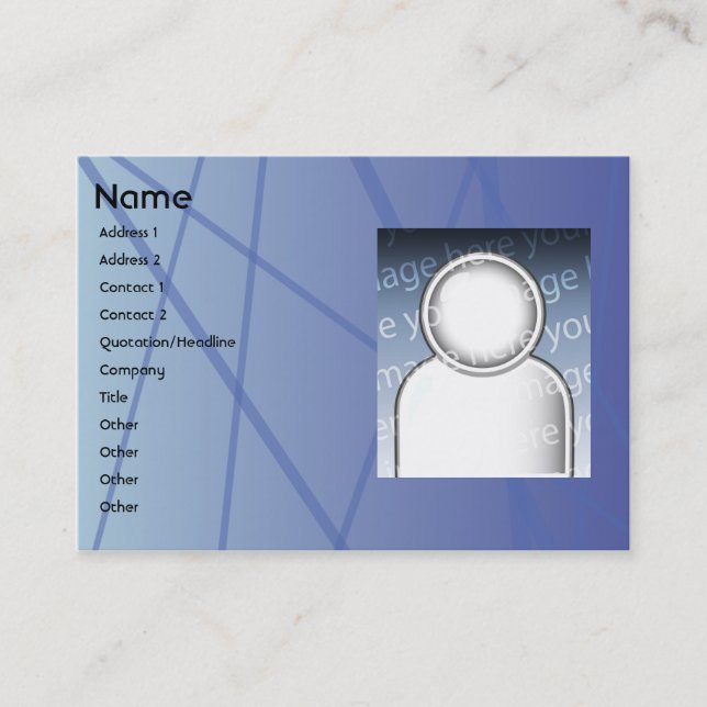 Blue Sticks - Chubby Business Card (Front)