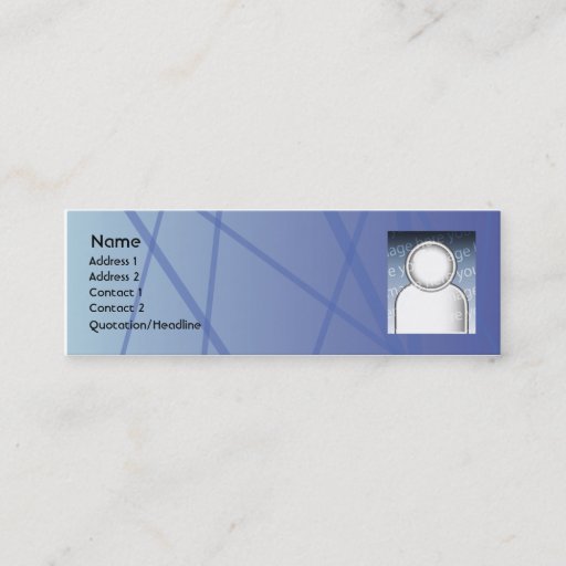 Customizable Blue Sticks - Skinny Business Card Templates