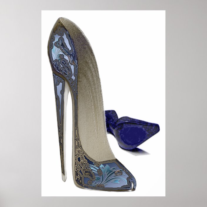 blue stiletto shoes