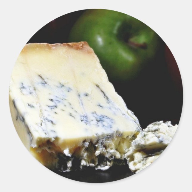 Blue Stilton Cheese Classic Round Sticker (Front)