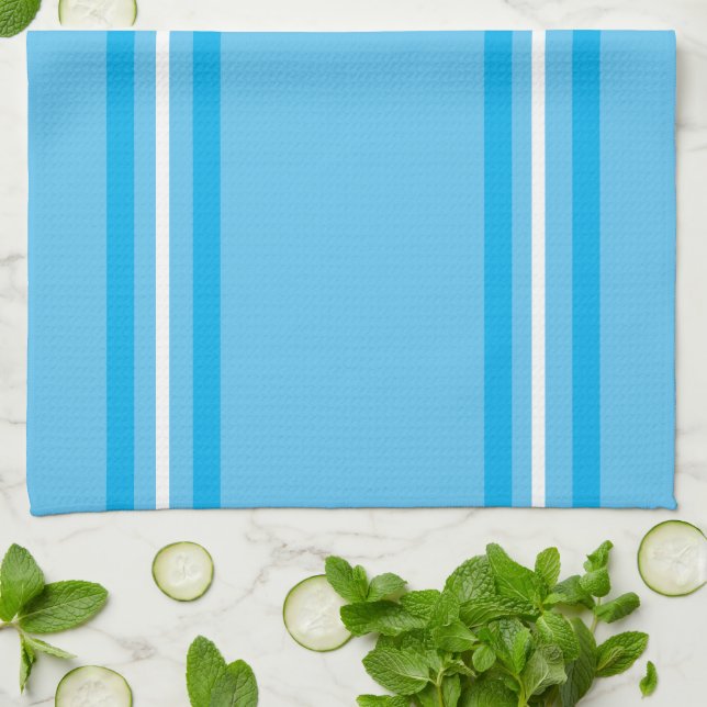 Blue Stiped Kitchen Towel (Folded)